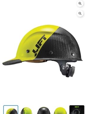 Lift Safety DAX Carbon Fiber Cap Hard Hat HDC50C-19HC Yellow Black ANSI